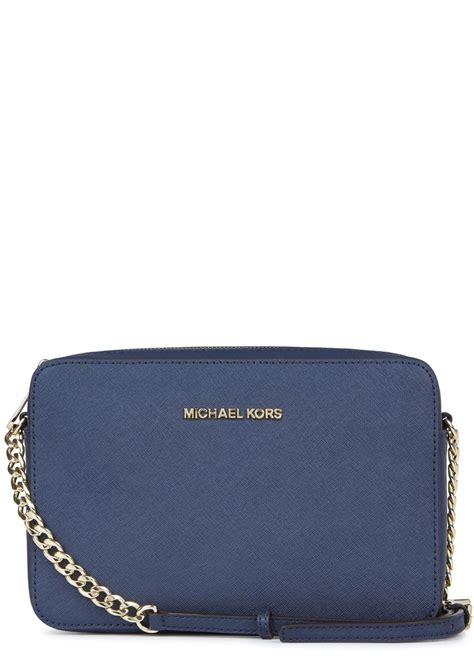 Michael Kors Blue Leather Crossbody 